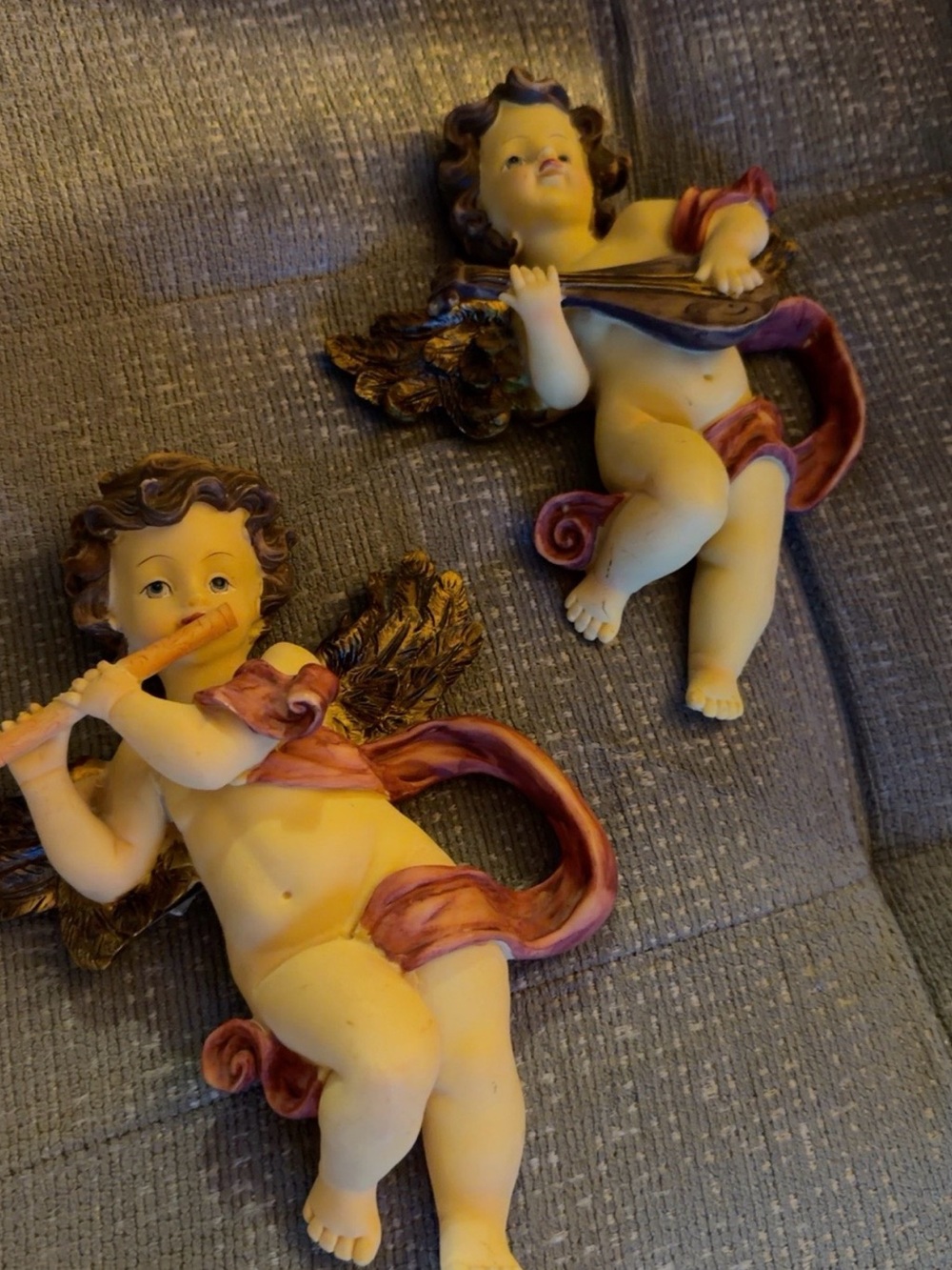 Vintage set of cherubs wall plaques romantic | Cottagecore | grandmacore